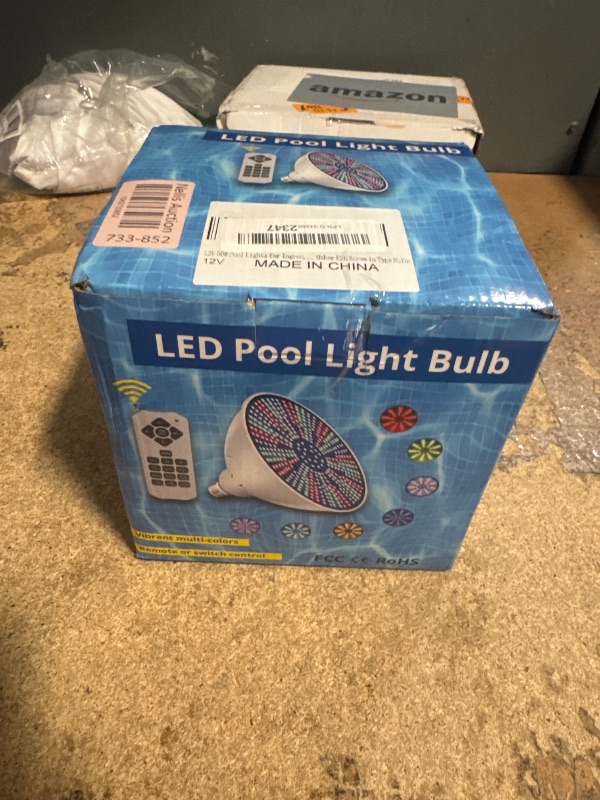 Photo 1 of 12V 50W Pool Lights for Inground Pools Waterproof, Color Changing Pool Light Bulb with Remote Control, Replacement Bulb for Pentair, Hayward and Other E26 Screw in Type Bulbs