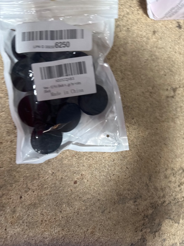 Photo 1 of 12 Hole Plugs 25mm/1" - Black Plastic Plugs for Cabinet, Screw Holes