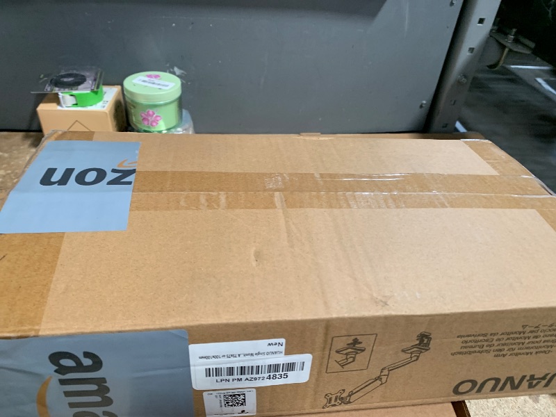 Photo 1 of HUANUO Single Monitor Arm 13-34 Inch, Adjustable Gas Spring Arm, Monitor Desk Mount for 4.4-22lbs, VESA 75/100mm with C-Clamp/Grommet Base, Ergonomic Stand for Work/Gaming