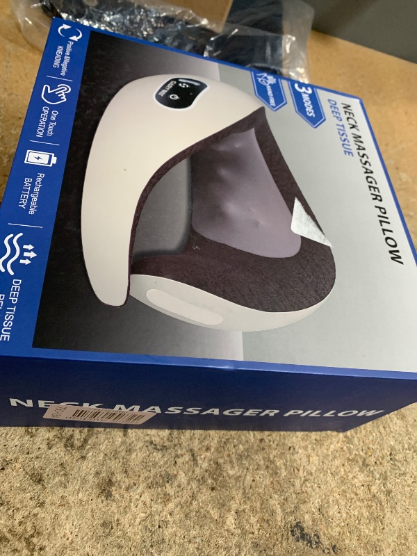 Photo 1 of Garyway Neck Massager, Deep Tissue 3D Kneading Massager Pillow with Heat for Neck Back Pain Relief, Electric Shiatsu Massage Cushion for Men and Women