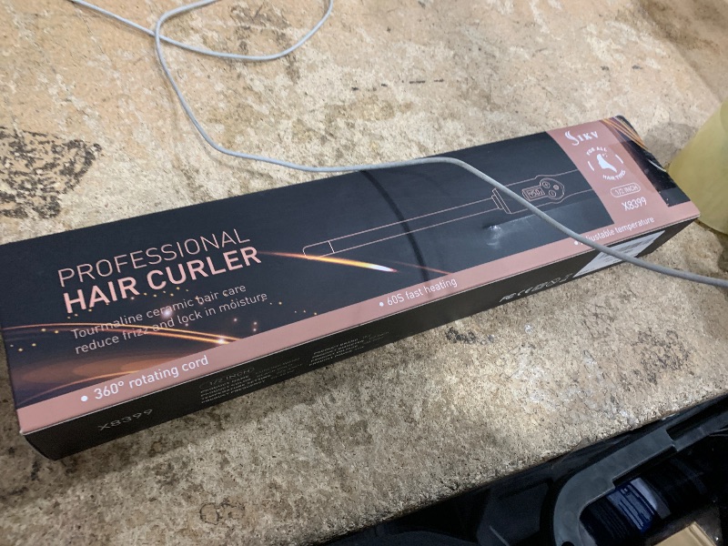 Photo 1 of 1/2 Inch Curling Wand for Short&Long Hair,Dual Voltage Small Wand Curling Iron for Tight Curls, Extral Long Hair Curling Iron with Tourmaline Ceramic,10 Adjustable Temp