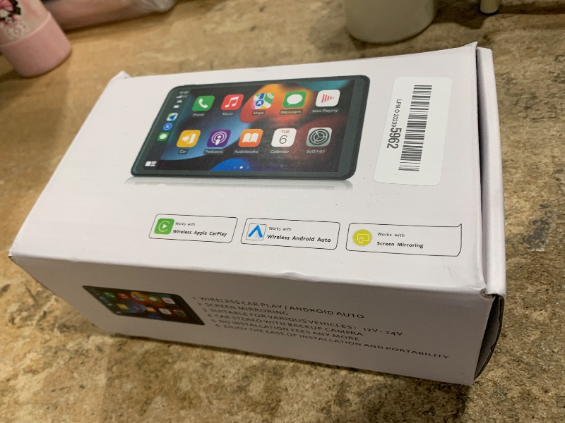 Photo 1 of Apple Carplay Screen for Car, 7" HD Portable Car Stereo Touch Screen with Wireless Android Auto, Backup Camera, Car Audio Receivers with Voice Control, Mirror Link, Bluetooth, GPS Navigation