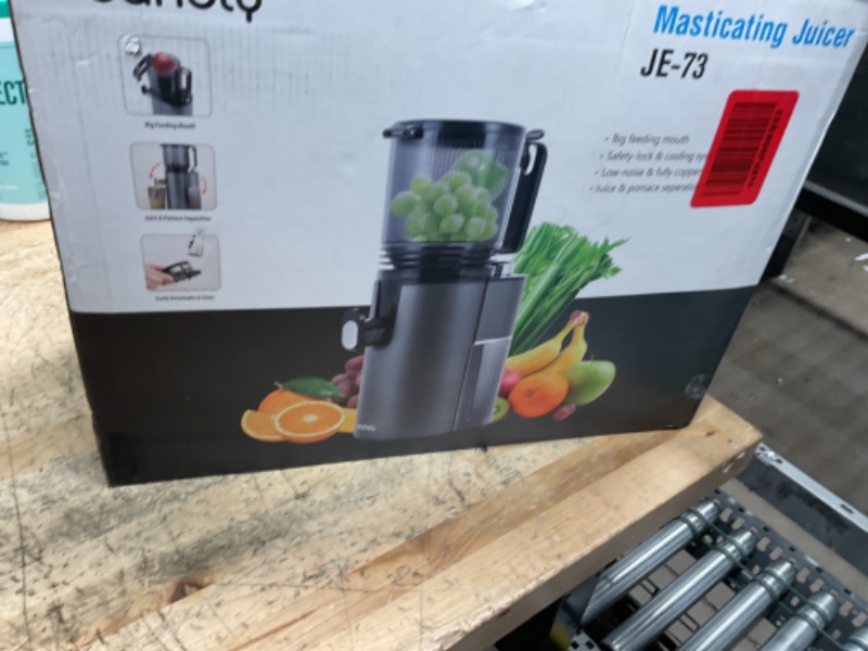Photo 1 of ***FINAL SALE/NOT FUNCTIONAL/PARTS ONLY ITEM*** Canoly Cold Press Juicer, 5.82" Wide Feed Chute Juicers with 350w Power Motor, Slow Masticating Juicer Machine with High Juice Yield for Whole Vegetables & Fruits, Easy to Clean, Black Gray