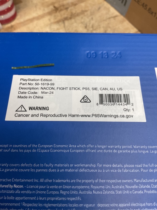 Photo 1 of (For Parts, damaged) NACON Daija Arcade Fight Stick Officially Licensed for PlayStation PS5, PS4 and Windows 10 | 11 PC