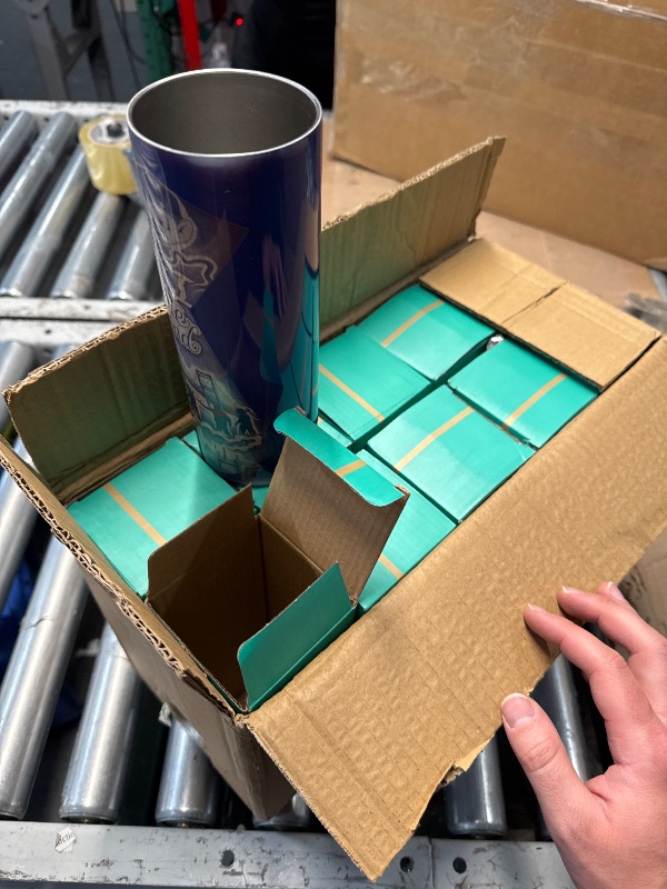 Photo 1 of (MISSING SOME) (USED/FAIR) YOUKE OLA 10 Pack Sublimation Tumblers Bulk Straight Skinny Tumbler Blanks 20oz for Heat Transfer, Individual Gift Boxed, Double Wall Insulated Tumbler with Shrink Wrap Films & Heat Tape & Straws