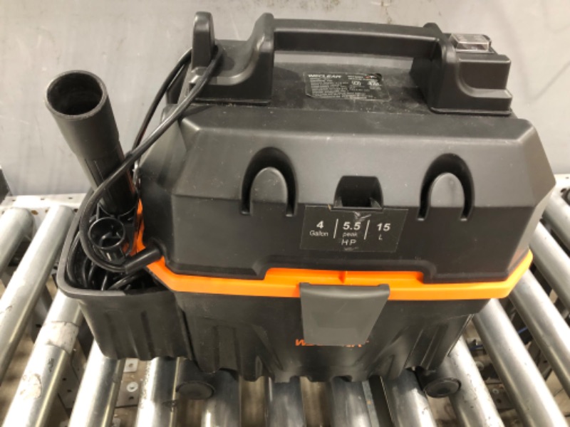 Photo 1 of ** FOR PARTS ONLY,DOES NOT FUNCTION ** WECLEAN 4 Gallon 5.5 Peak HP Commercial Wet Dry Vacuum Cleaner Shop Vac for Outdoor Patio Wet & Dry Construction Shop Vac with Blower Gift for Father