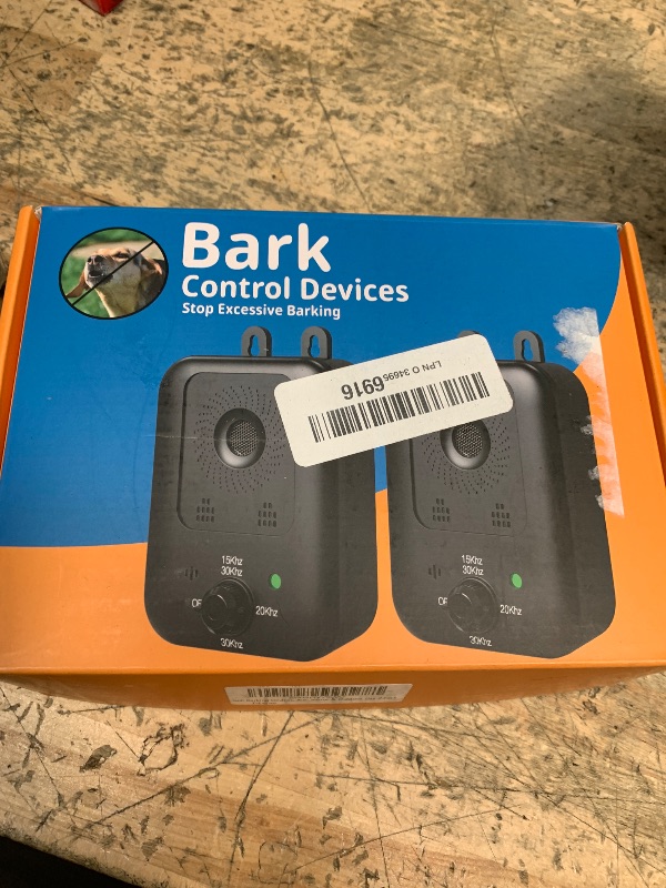 Photo 1 of Anti Barking Devices, Auto Barking Control Devices with 3 Modes, Rechargeable Ultrasonic Dog Bark Box Barking Deterrent Devices, Effective Stop Barking Dog Devices for Indoor & Outdoor Use 2 Pack 6