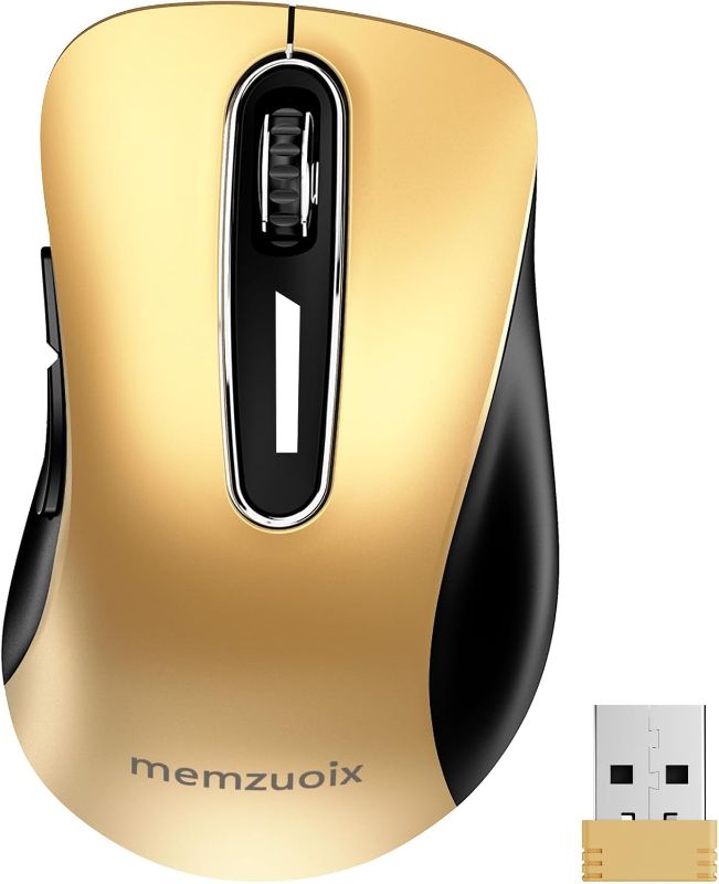 Photo 1 of 
memzuoix 2.4G Wireless Mouse, 1400 DPI Mobile Optical Cordless Mouse with USB Receiver, Portable Computer Mice Wireless Mouse for Laptop, PC, Desktop,...