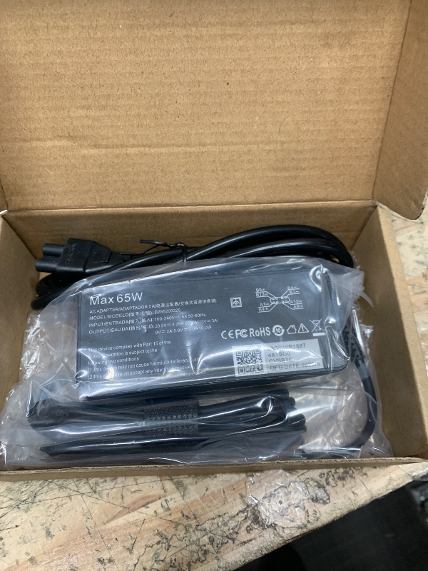 Photo 1 of 65W 45 Watt USB C Laptop Charger for Lenovo Thinkpad T480 T480s T490 T580 T580s T14 E480 E580 E590 E495 X1 C930 C940, Yoga 7i ADLX65YDC2A...