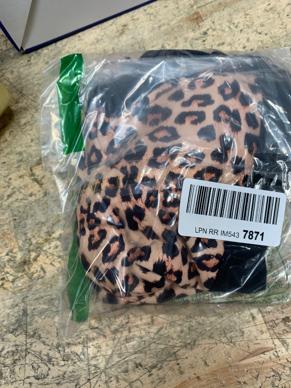 Photo 1 of RXRXCOCO Women Slimming Tummy Control One Piece Swimsuits V Neck Crisscross Back Bathing Suit Leopard and Black Medium