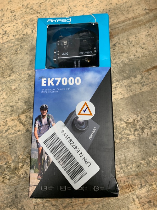 Photo 1 of AKASO EK7000 4K30FPS 20MP WiFi Action Camera with EIS Ultra HD 131FT Waterproof Underwater Camera Remote Control 4X Zoom Support External Microphone Black