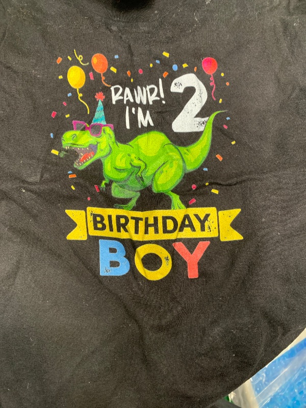 Photo 1 of  Birthday Boy T-Rex RAWR Dinosaur Birthday Gift T-Shirt 3T