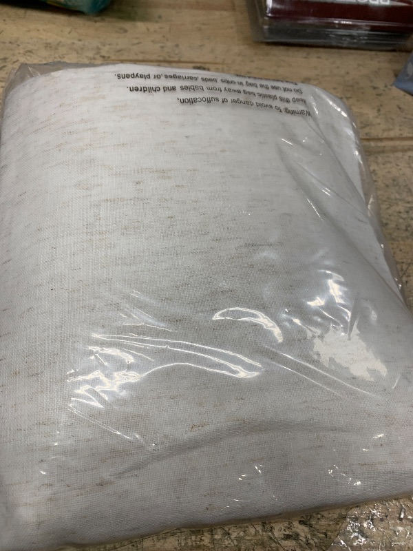Photo 1 of (Only one panel) H.VERSAILTEX Linen Curtains Flax Linen Blended Curtain Panels for Living Room/Bedroom Semi Sheer Privacy Curtains 72 inch Length 