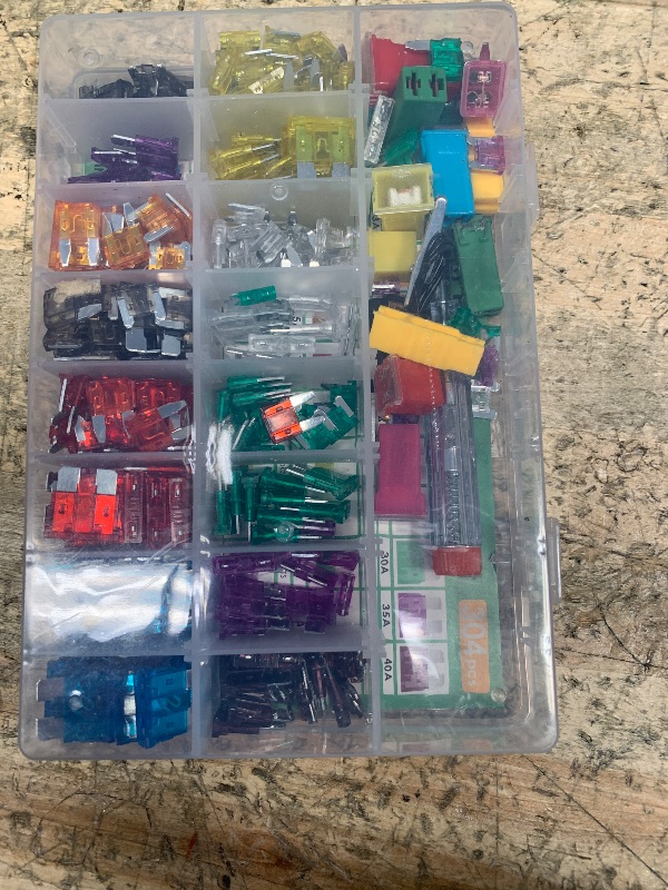 Photo 1 of 304Pcs Car Fuses Assortment Kit Include Standard & Small & Mini Size Car Blade Fuses, Automotive Low and Tall/STD Profile Box Shaped Assorted Fuse with Fuses Puller for Trucks, Cars and SUV, Boat
