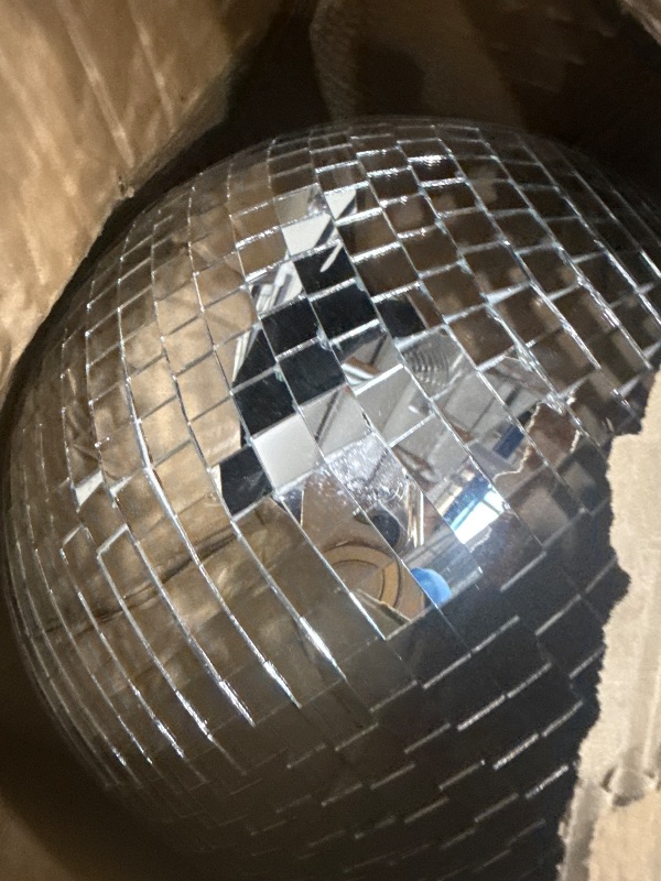 Photo 1 of 12" Disco Ball DecorSea 12 inch Mirror Disco Ball Large Disco Ball Hanging Party Disco Ball Ideal for DJ Club, Party, Wedding, Home Decor and Live Stage