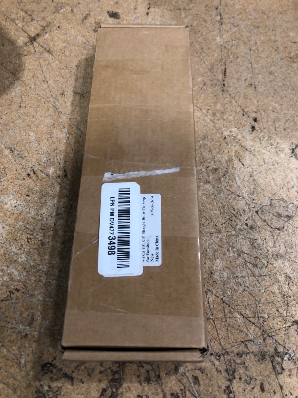 Photo 1 of 4 Pcs 10" x 3" Straight Bracket Plate for 4 x 4 Post, Steel Plate Post to Beam Connector, 11 Gauge Black