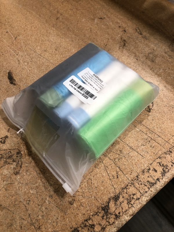 Photo 1 of 100pcs Small Trash Bags for Bathroom Tear-Free Drawstring Trash Bags 1.1 Mil Thick 4 Gallon Unscented Garbage Bags for Bathroom Kitchen (Assorted Colors)