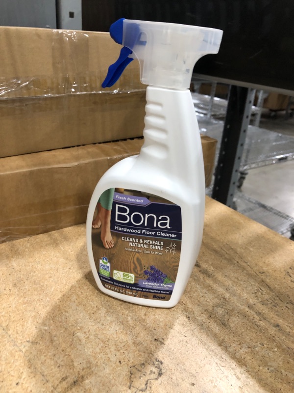 Photo 1 of Bona Hardwood Floor Cleaner Spray - 32 fl oz - Lavender Thyme Scent - Refillable - Residue-Free Floor Cleaning Solution for Wood Floors