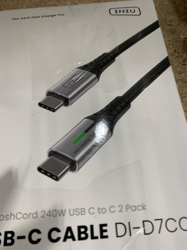 Photo 1 of INIU USB C to USB C Cable, 240W Fast Charging [6.6ft, 2-Pack] Type C Charger Cord, Braided USBC Phone Charger Cable for iPhone 16 15 Pro Samsung S24 S23 Laptops MacBook iPad Switch Steam Deck etc.
