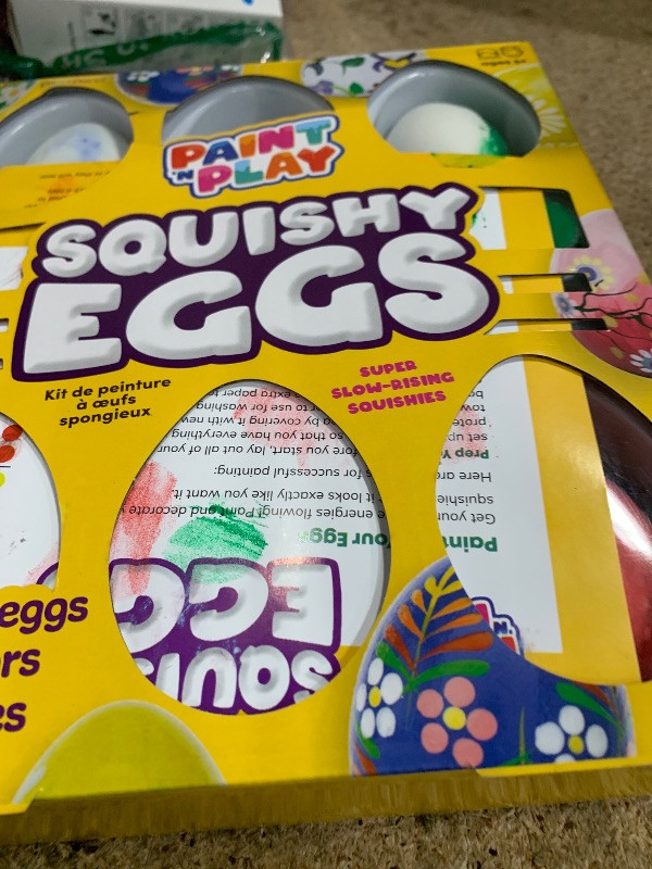 Photo 1 of Easter Egg Squishy Painting Kit - Arts & Crafts for Girls and Boys - Kids Art Activities - Craft Gift for Kid Ages 6 7 8 9 10 Year Old Girl Gifts - Decorate 6 Slow Rising Squishies with Paint