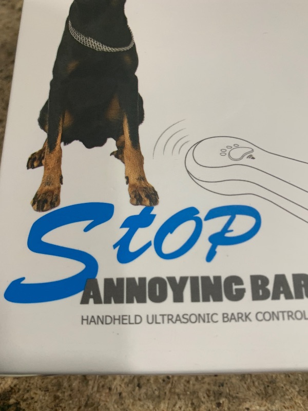 Photo 1 of Ahwhg New Anti Barking Device,Dog Barking Control Devices,Rechargeable Ultrasonic Dog Bark Deterrent up to 16.4 Ft Effective Control Range Safe for Human & Dogs Portable Indoor & Outdoor(Blue)