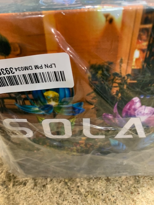 Photo 1 of AIINY Solar Purple Metal Flower Wind Spinners, Colorful Spinning Windmill Lotus Yard Art Lights Wind Pinwheels with LED Crystal Ball Decorative Stake Lighting Flower Sculpture