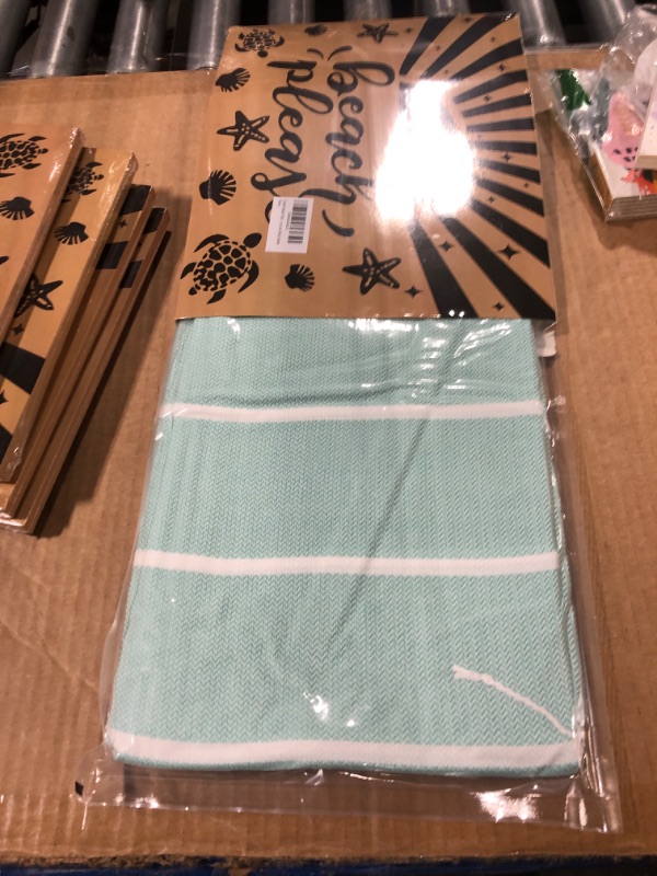 Photo 1 of  TURKISH BEACH PLEASE POOL ACCESORIES MUST HAVES Turkish Beach Towels Quick Dry Sand Free Oversized Bath Pool Swim Towel Extra Large XL Big Blanket Adult Travel Essentials Cruise Accessories Must Haves Clearance Vacation Stuff