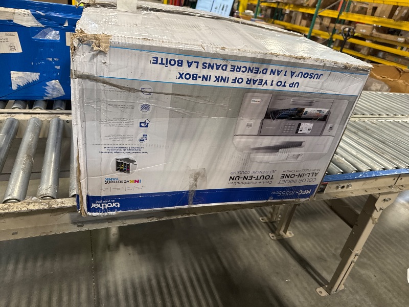 Photo 1 of Brother MFC-J6555DW INKvestment Tank Color Inkjet All-in-One Printer with up to 1 Year of Ink in-box1 and 11” x 17” Print, Copy, scan, and fax Capabilities,White