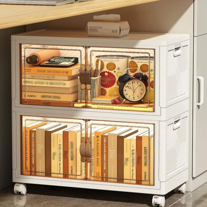 Photo 1 of 
GIZNXBA Cube Bookcase with Doors, Bookshelf White, Cube Storage Organizer, Book Rack with Wheel, Display Storage Cabinet for Home Office, Living Room,...