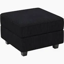 Photo 1 of **FROM AN INCOMPLETE SET** BLACK OTTOMAN 