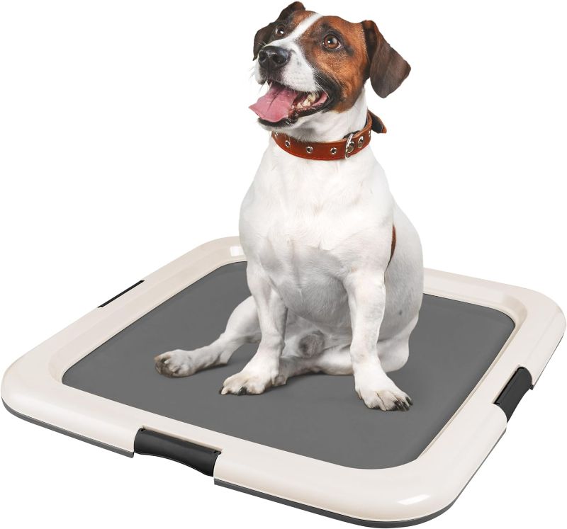 Photo 1 of 
IRIS USA Pee Pad Holder - For Potty Training Regular Sized Dog & Puppy Pee Pads, Secured Latches, Non-Skid Feet, Leak Protection, Fits 22"x22"...