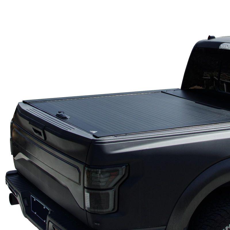Photo 1 of HILAKE Retractable Hard Truck Bed Tonneau Cover Fits 2014-2024 Chevy Silverado/GMC Sierra 1500 5.8ft (69.9") Low Profile Matte Black Aluminum Waterproof