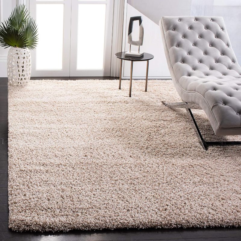 Photo 1 of  Area Rug - 6'7" x 9'6", Beige, Non-Shedding & Easy Care, 2-inch Thick Ideal for High Traffic Areas...