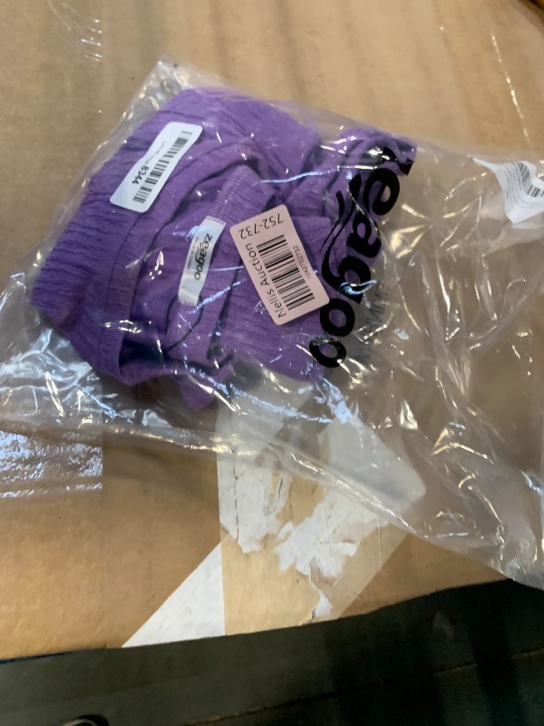 Photo 1 of Zeagoo Basic Tank Tops for Women Summer Sleeveless High Neck Casual Slim Fitted Basic Knit Shirts,Z-Purple, Size Large