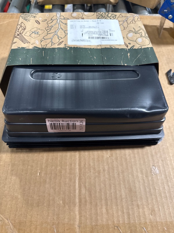 Photo 1 of 10-Pack 1010 Garden Growing Trays - 10" x 10" Plastic Plant Trays Without Drain Holes - Wheatgrass Sprouting, Microgreens Seed, Hydroponic, Nursery Flats, Greenhouse Supplies