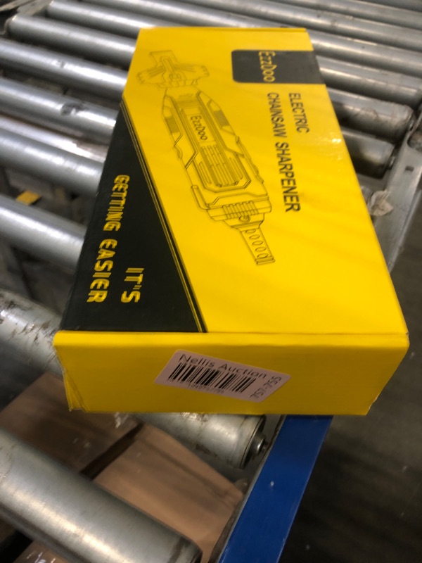 Photo 1 of EzzDoo Electric Chainsaw Sharpener Kit with TITANIUM-PLATED Diamond Bits - High-Speed Chain saw Sharpener Tool and 6 High Hardness Sharpening Wheels For All Chainsaw Chains.
