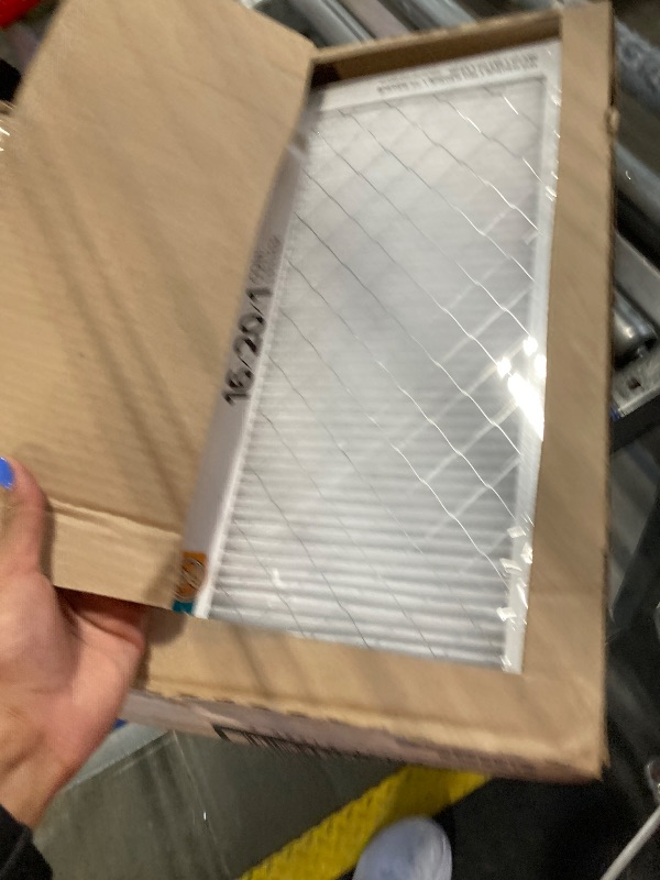 Photo 1 of Filtrete 16x20x1 AC Furnace Air Filter, MERV 12, MPR 1500, CERTIFIED asthma & allergy friendly, 3 Month Pleated 1-Inch Electrostatic Air Cleaning Filter, 4-Pack (Actual Size 15.69 x 19.69 x 0.78 in)                  