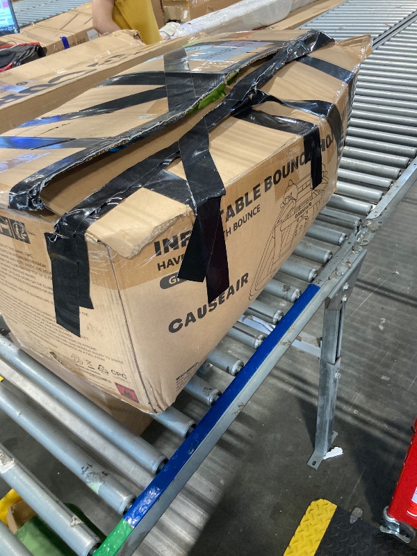 Photo 1 of Causeair Inflatable Bounce House with Double Slide,Dolphin Styling,Splashing Pool,Double Water Cannon,Climbing Wall,Heavy Duty GFCI Blower,Inflatable Water Park Slide for Kids Backyard Summer