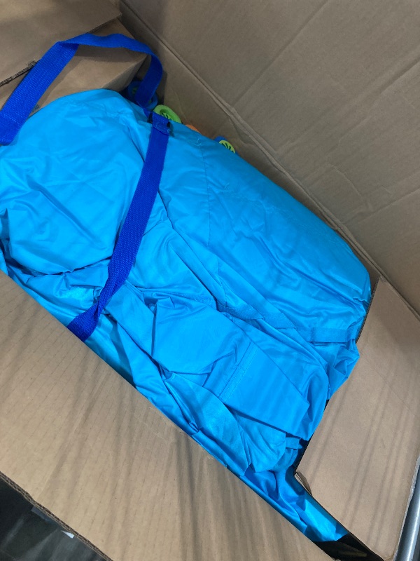 Photo 1 of FBSPORT Inflatable Bounce House Water Slide, Bounce House for Kids with Toy Market Stand Splash Pool Bouncer Climbing Wall Water Gun Ball Dart, Bouncy Castle W/620W Blower for Outdoor Indoor, Red