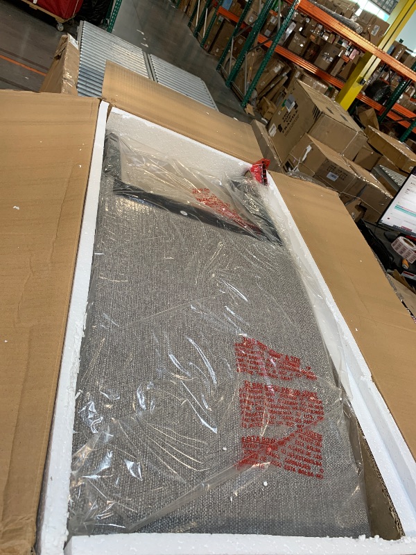 Photo 1 of Merax 5-Piece Round Dining Table Set, Modern 4 Upholstered Chairs for Living,Kitchen Room, 43 Inch, White+Gray