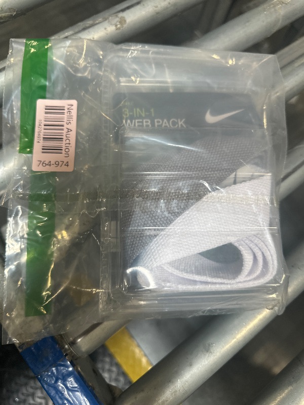 Photo 1 of **ONLY 2** Nike Men's Standard 3 Pack Golf Web Belt, White/Gray/Black, One Size
