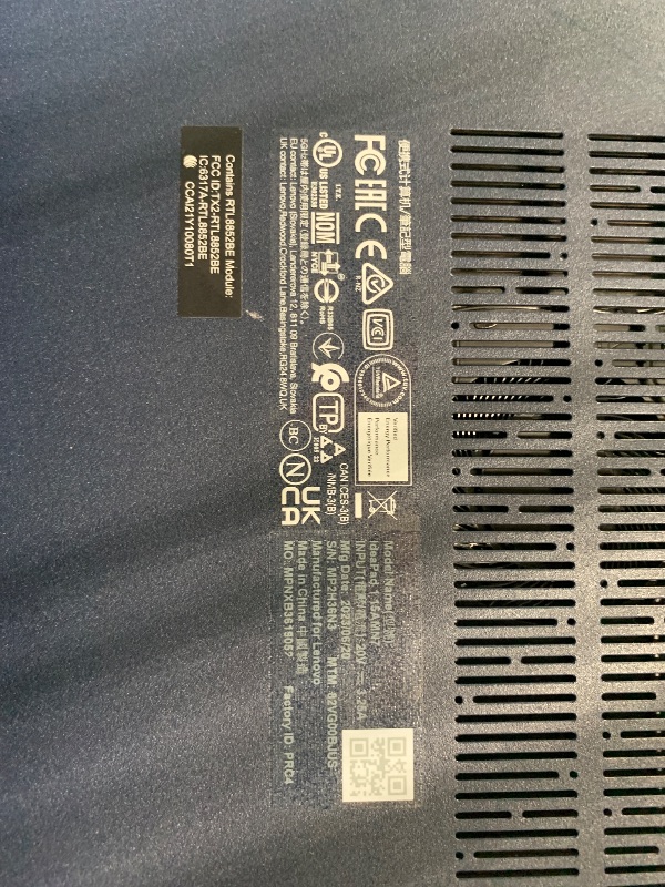 Photo 1 of ***missing power cord, unable to test*** Lenovo IdeaPad 1 15AMN7 15.6" Laptop AMD Ryzen 3 7320U 8GB RAM 256GB SSD PCIe NVMe Wi-Fi 6 Fingerprint Reader Abyss Blue Windows 11 Home in S Mode (Renewed)