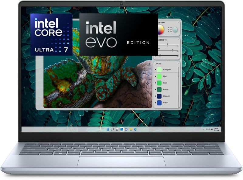 Photo 1 of Dell Inspiron 14 Plus 7440 Laptop - 14.0-inch 16:10 2.2K (2240x1400) Display, Intel Core Ultra 7-155H, 16GB LPDDR5X RAM, 1TB SSD, Intel Arc Graphics, Windows 11 Home, Onsite Service - Ice Blue
