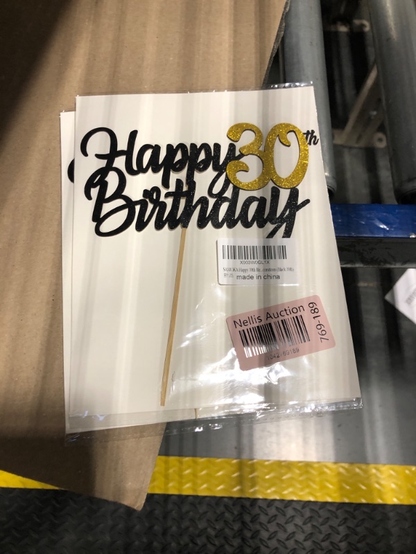Photo 1 of *2 PK* SAMOKA Happy 30th Birthday Cake Topper,1 PCS Cheers to 30 Years Birthday Cake Pick,Happy 30 Birthday Cake Decoration for 30th Birthday Party Decorations (Black 30th)
