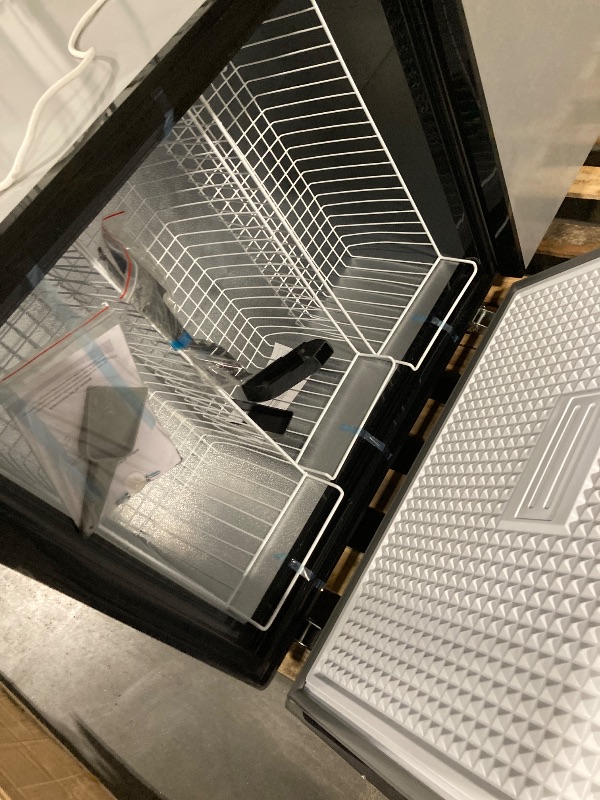 Photo 1 of ***Stock photo is a similar item*** ***Very heavy item, pick up with truck*** Chest Freezer Sub Zero Commercial Freezer with Top Double Lids, Indoor or Outdoor Ready for Garage, Basement, Restaurant, Cafe, Silver