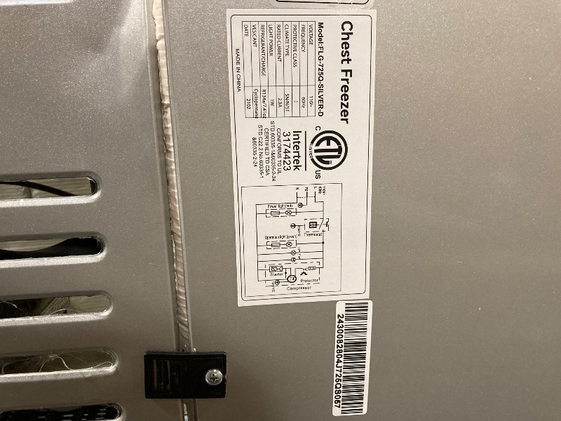 Photo 1 of ***Stock photo is a similar item*** ***Very heavy item, pick up with truck*** Chest Freezer Sub Zero Commercial Freezer with Top Double Lids, Indoor or Outdoor Ready for Garage, Basement, Restaurant, Cafe, Silver
