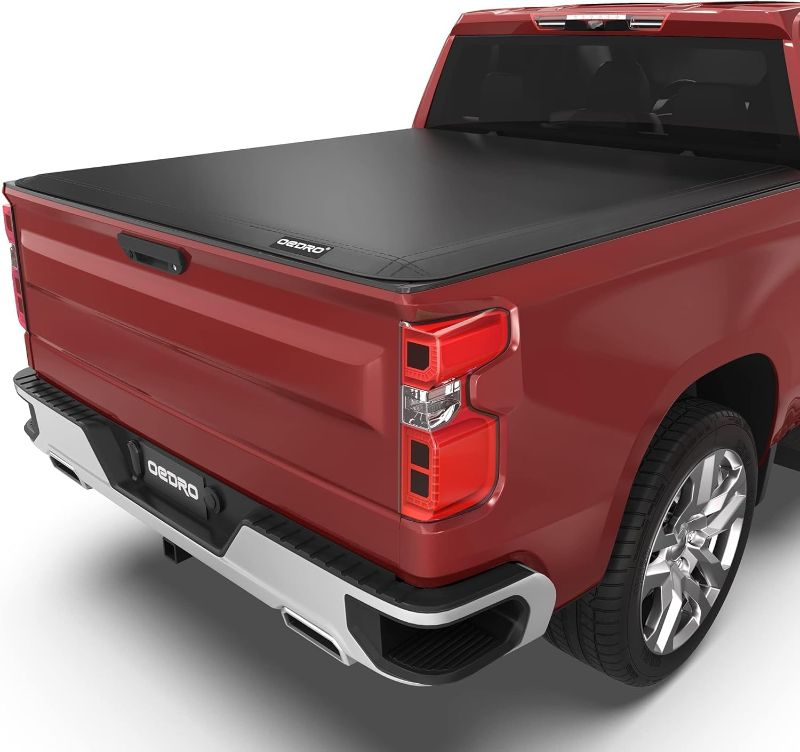 Photo 1 of OEDRO Soft Roll Up Truck Bed Tonneau Cover Compatible with 2020 2021 2022 2023 2024 2025 Chevy Silverado/GMC Sierra 2500 3500 HD, Fleetside 6.9 Feet Bed
