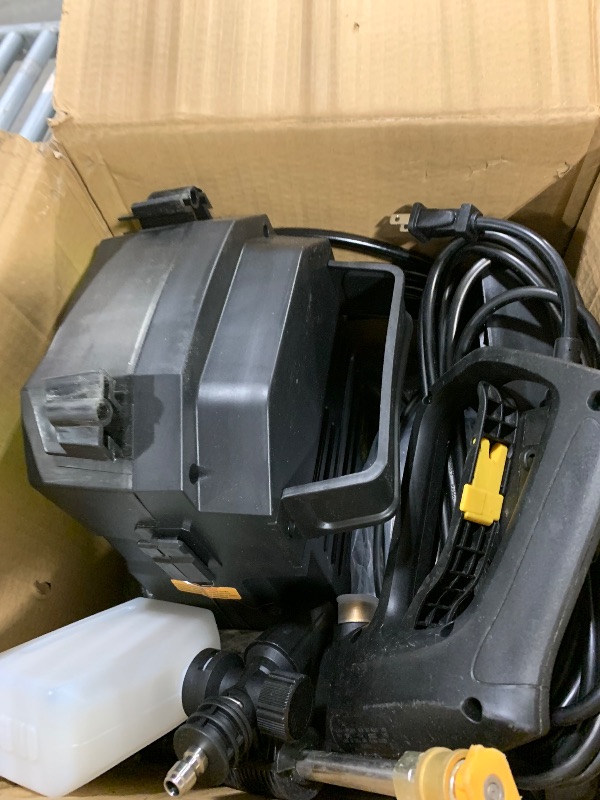 Photo 1 of Electric Pressure Washer, 2600PSI Max 2.0 GPM Power Washer with 4 Nozzles, Foam Cannon & Spray Gun, IPX5 High Pressure Washer with 23FT Hose & 16.5FT Power Cord, for Floor/Cars/Fences/Patios