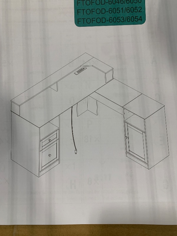 Photo 1 of ***2 box***  L Shaped Desk with Drawers & Storage Shelves with Power Outlet for Home Office Bedroom  
***similar to picture***
