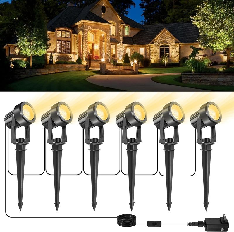Photo 1 of 
CREPOW LED Spotlight Outdoor,Low Voltage Landscape Lighting IP65 Waterproof with US Plug, 3000K Warm White Outdoor Spot Lights for Yard Flag Pole House...